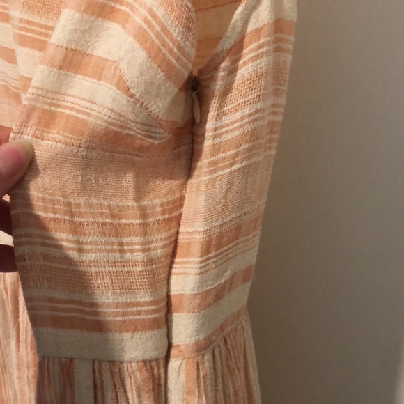 One Clothing Salmon and White Striped Dress Size: S - Picture 3 of 4